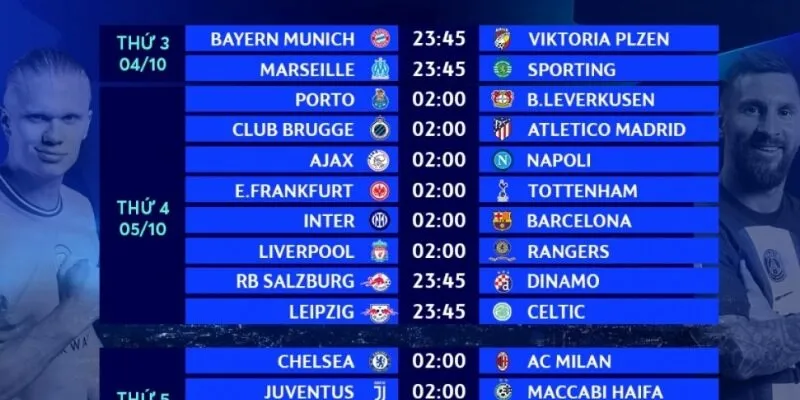 KQBD 247 cập nhật nhanh lịch thi đấu các giải đấu quốc tế